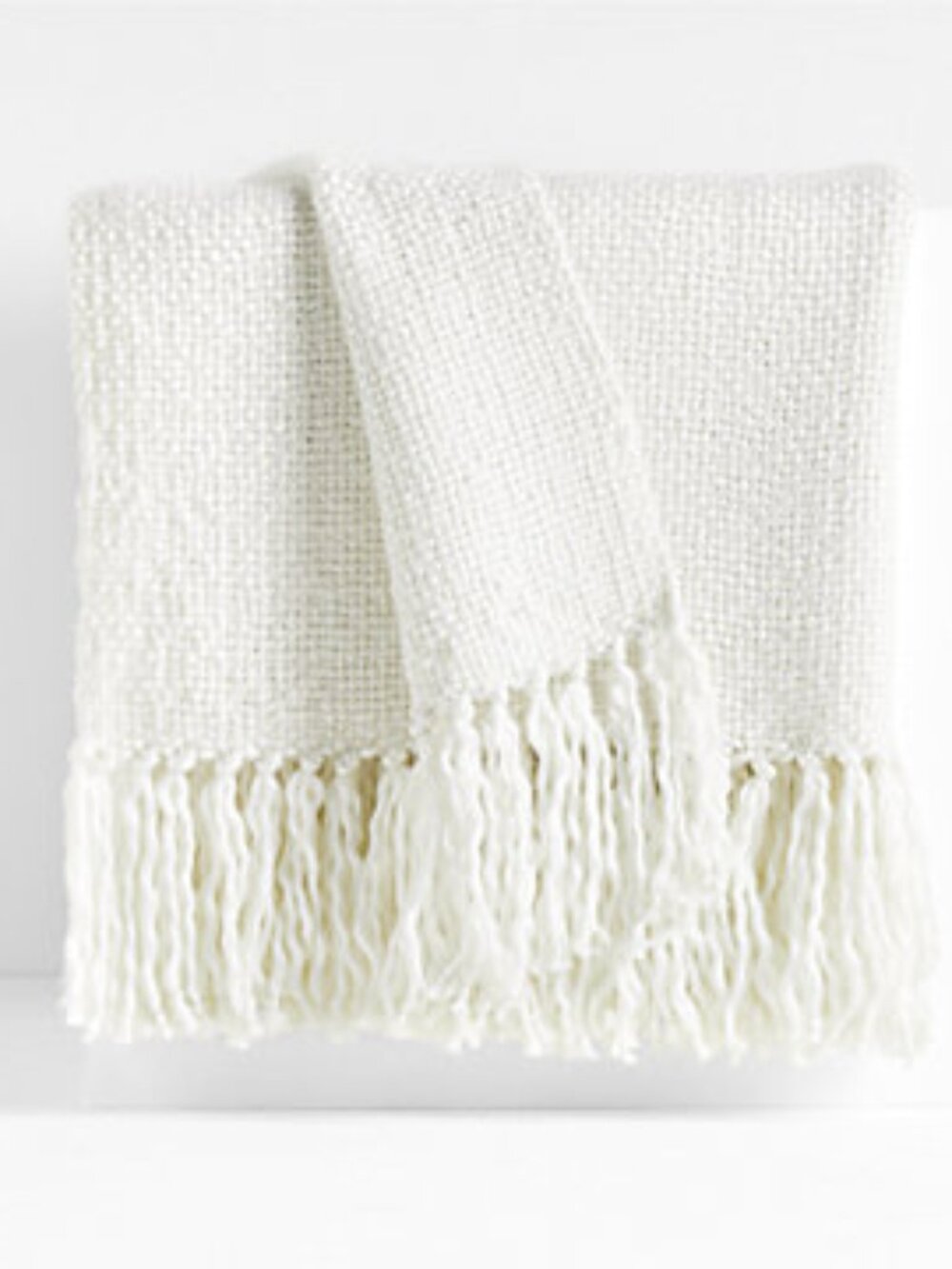Styles 70"x55" Ivory Throw Blanket